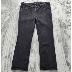 Revery Jeans Womens 18 Black Mid Rise Straight Leg Stretch Denim Casual Classic